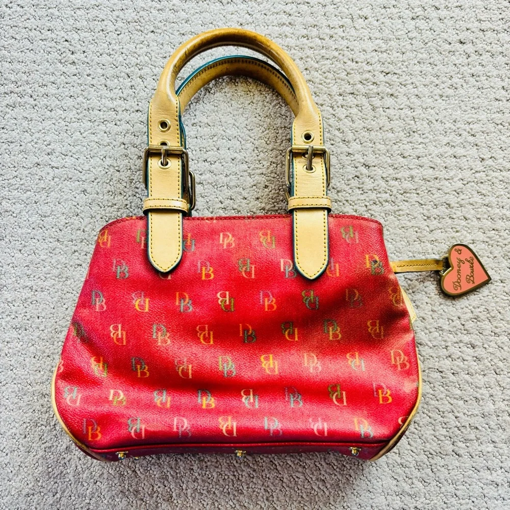 Vintage y2K Dooney & Bourke rainbow small buckle satchel